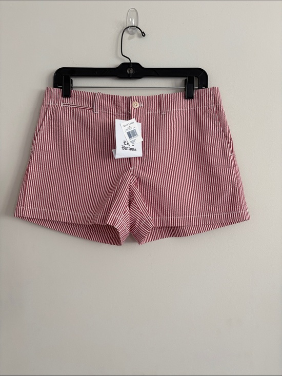 Ralph Lauren Pants - Ralph Lauren Red and White Striped Jean Shorts